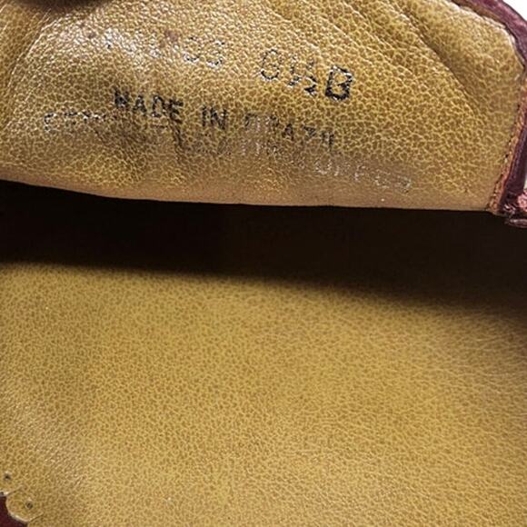 Vintage Y2K Unisa 8.5 Brown Leather Pointed Toe Kitten Heel Mule Minimalist - Picture 2 of 5